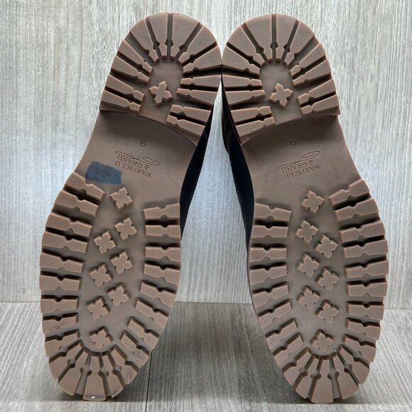 Warfield & Grand Boots Mens Sz 8 Presidio Leather Lace Up Cap Toe Ankle Brown - Picture 11 of 13